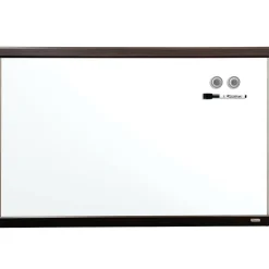 Best Magnetic Dry-Erase Whiteboard, Mahogany Finish and Aluminum Frame, 2' x 3' Dry Erase