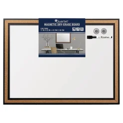 New Magnetic Painted Steel Dry-Erase Whiteboard, Particle Board Frame, 17" x 23" (13765) Dry Erase