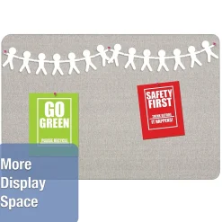 Online Oval Office Fabric Bulletin Board, Frameless, 3'H x 4'W (7684G) Bulletin