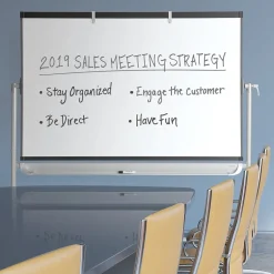 Best Prestige 2 Magnetic Mobile Presentation Whiteboard Easel, 6' x 4' (ECM64P2) Dry Erase