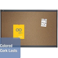 Online Prestige Cork Bulletin Board, Graphite Frame, 4'H x 6'W (B247G) Bulletin