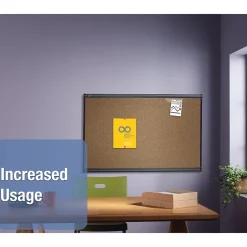 Online Prestige Cork Bulletin Board, Graphite Frame, 4'H x 6'W (B247G) Bulletin