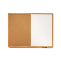 Standard Cork & Dry Erase Whiteboard, 4' x 3' (QTS554) Bulletin