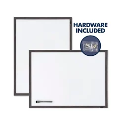 Online Steel Dry-Erase Whiteboard, Gray Frame, 2' x 1.5' (Q052317W00-STPR) Dry Erase