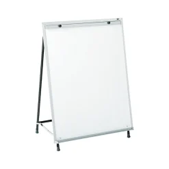 Total Erase Flip Chart Easel, 70", Black Steel (81E) Dry Erase