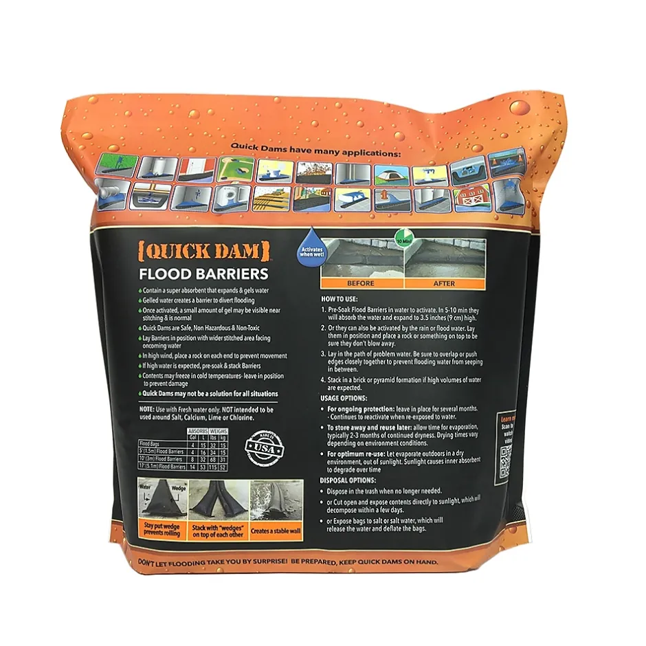 Sorbents & Spill Control<Quick Dam ™ Flood Barriers 3.5" x 17' (204") (QD617-1)