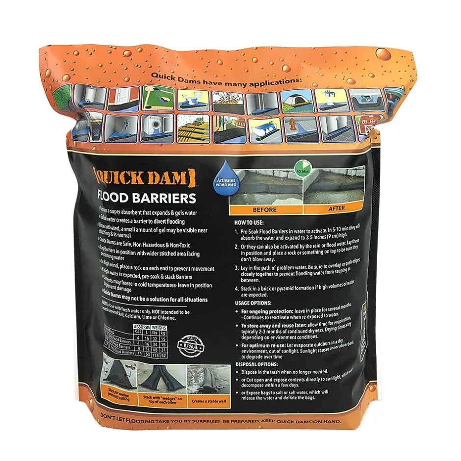 Sorbents & Spill Control<Quick Dam ™ Flood Barriers 3.5" x 10' (120") (QD610-1)