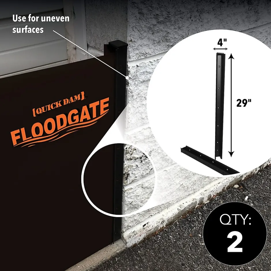 Sorbents & Spill Control<Quick Dam Flood Gate Side Rail Set, 4" (QDFGSIDES)