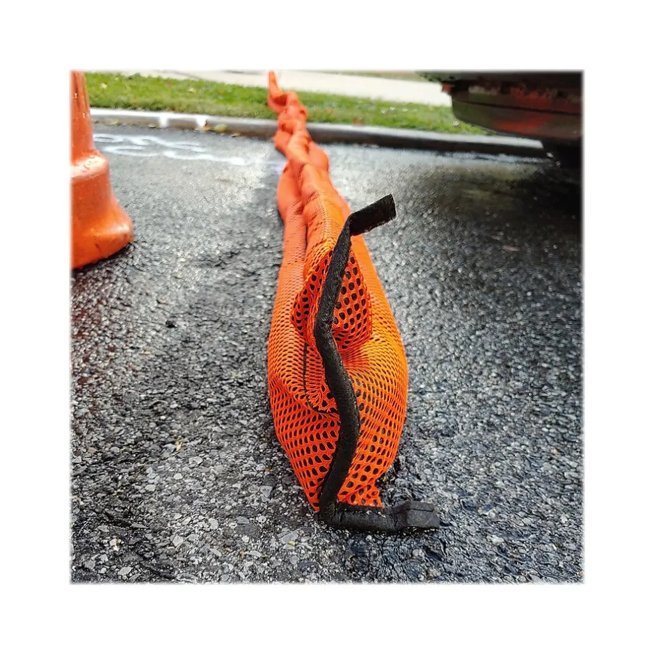 Sorbents & Spill Control<Quick Dam High-Visibility Water Barrier, 120", Up to 8 Gal., 10/Box (QD610-10HV)