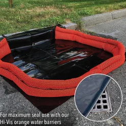 Sorbents & Spill Control<Quick Dam Hi-Vis Water Barrier, 120", Up to 8 Gal. 4/Box (QDGG10-4HV)