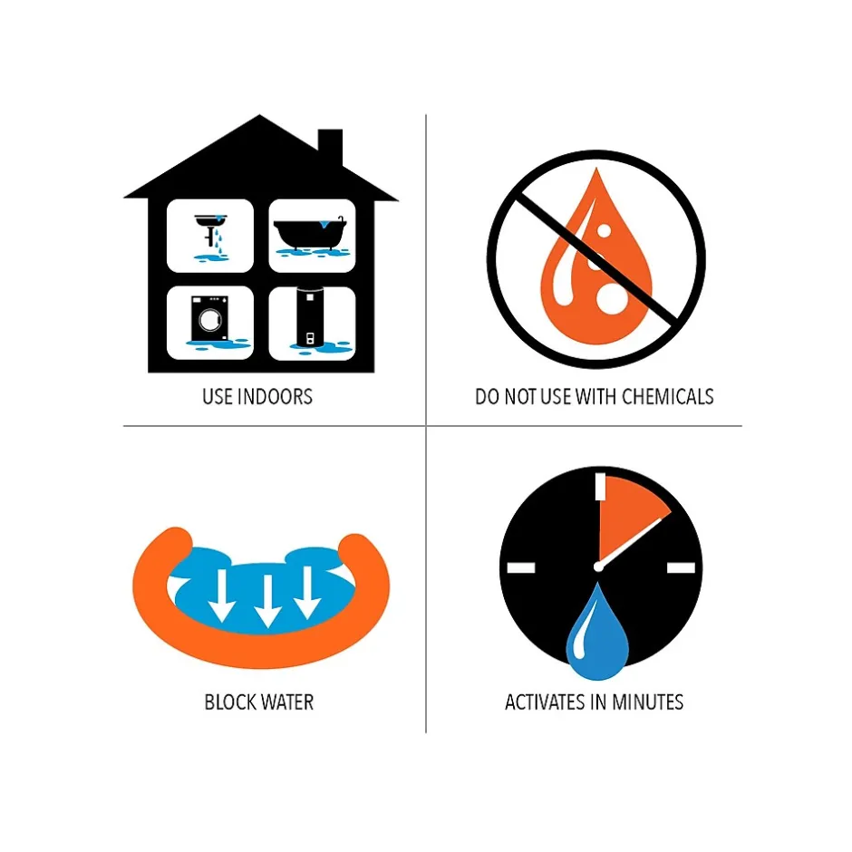 Sorbents & Spill Control<Quick Dam Water Dams, 48", 30/Box (WUB24-30G)