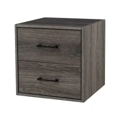 Hot 15.75" Drawer Cabinet with 2 Drawers, Weathered Gray (G115002500) Storage Cabinets