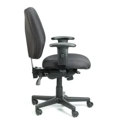 New Raynor Fabric 4 x 4 Multi-function Task Chair, Black Office Chairs