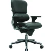 Outlet Raynor Leather Mid Back Ergo human Chair, Black Office Chairs
