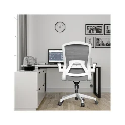 Clearance ION Fabric Task Chair, Gray/White (ION-WH-GRY) Office Chairs