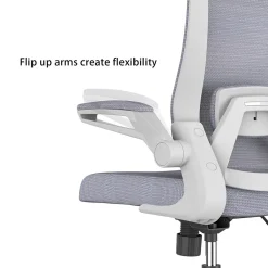 Clearance ION Fabric Task Chair, Gray/White (ION-WH-GRY) Office Chairs