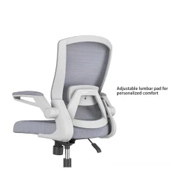 Clearance ION Fabric Task Chair, Gray/White (ION-WH-GRY) Office Chairs