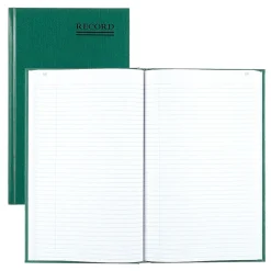 New Rediform Emerald Series Record Book, 7.31"W x 11.88"H, Green, 250 Sheets/Book (56151) Accounting & Record Journals