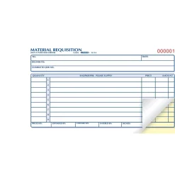 2-Part Carbonless Purchase Requisitions, 4.25"L x 7.88"W, 50 Sets/Book (1L114) Business Forms