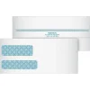 Quality Park Redi-Seal Envelope, Security, #9, Double Window, Contemporary, White, 250/Bx* Security Tinted