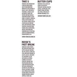 Chocolate<Reese's Milk Chocolate Peanut Butter Assortment Snack Size Candy, Individually Wrapped, 32.06 oz, Bulk Party Bag (3400093922)