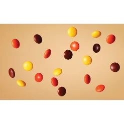 Chocolate<Reese's Pieces Peanut Butter Milk Chocolate Pieces, 4 oz., 12/Carton (HEC11470)