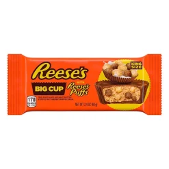 Chocolate<Reese's Stuffed w/ Puffs Big Cup King Size 2.4oz, 16/Box (246-01182)