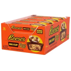 Chocolate<Reese's Stuffed w/ Puffs Big Cup King Size 2.4oz, 16/Box (246-01182)