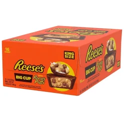 Chocolate<Reese's Stuffed w/ Puffs Big Cup King Size 2.4oz, 16/Box (246-01182)