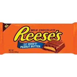 Chocolate<Reese's XL Peanut Butter Milk Chocolate Candy Bar, 4.25 oz., 12/Carton (HEC44266)