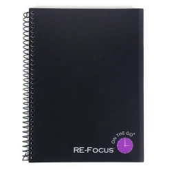 RE-FOCUS THE CREATIVE OFFICE on the GO Notepad, College Ruled, Black, 142 Sheets/Pad (88001) Best
