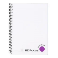 RE-FOCUS THE CREATIVE OFFICE on the GO Notepad, 6" x 8", College Ruled, White, 142 Sheets/Pad (88002) Hot