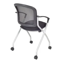 Hot Cadence Mesh Nesting Chair, Black, 12/Pk (2309BK12PK) Office Chairs