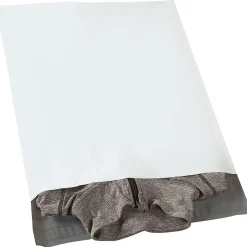 Partners Brand Returnable Poly Mailers, White, 14