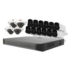 Security Cameras & Systems<REVO America Ultra HD Audio Capable 16 Channel 8 TB NVR Surveillance System with 16 Cameras (RU16D4GB12GA-8T)