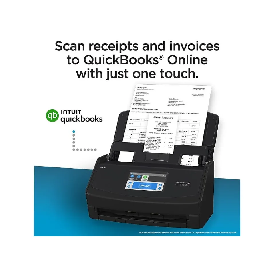 Portable Scanners<Ricoh Scansnap IX1600 Receipt Edition, Black (PA03770-B675)