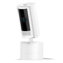 Security Cameras & Systems<Ring Pan-Tilt Indoor Wired Security Camera, White (B0CG2VS5FD)