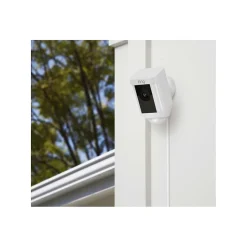 Security Cameras & Systems<Ring Spotlight WiFi Indoor/Outdoor Cam, Wired (Plug-In), White (8SH1P7-WEN0)