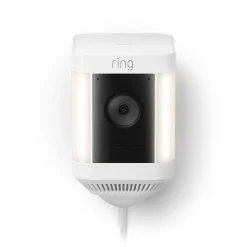 Security Cameras & Systems<Ring  Spotlight Cam Plus Outdoor Wireless Security Camera, White (B09J1TB7TB)