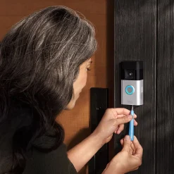 Smart Doorbells<Ring  WiFi Wireless Battery Doorbell Pro, Satin Nickel (B0B2BY4ZG7)