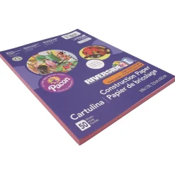 Online 3D 9" x 12" Construction Paper, Pink, 50 Sheets (P103591) Construction Paper