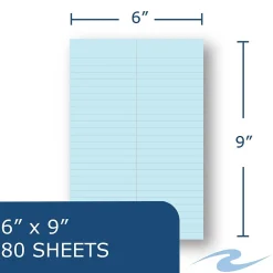 Roaring Spring Paper Products Roaring Spring Enviroshades Steno Notebook, 6" x 9", 80 Sheets/Pad, Gregg Ruled, Recycled Blue Paper, 4 Books/Pk (12284) Sale