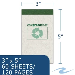 Roaring Spring Paper Products Little Green Book, Gray Cover, Narrow Ruled, 3 x 5, White Paper, 60 Sheets Sale