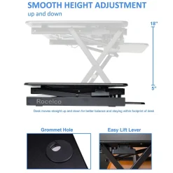 Best 32"W Manual Adjustable Standing Desk Converter, Black (R EADRB2) Standing Desks