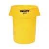Rubbermaid Brute Plastic Trash Can without Lid, 20 Gallons, Yellow (FG262000YEL)
