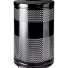 Rubbermaid Classics Open-Top Receptacle, 25 Gallons, Black, 35 1/2"H x 18"Diameter