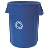 Rubbermaid Commercial Brute Round Recycling Container, Blue, 44 Gal., (FG264307BLUE)