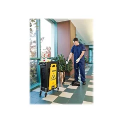 Social Distance Signage<Rubbermaid Commercial Products Safety Awareness Floor Sign, Yellow (FG611200YEL)