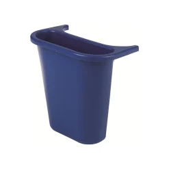 Rubbermaid Commercial Products Polyethylene Side Bin, 1.25 Gal., Blue (FG295073BLUE)