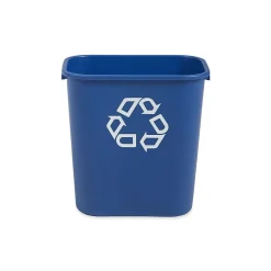 Rubbermaid Commercial Products Plastic Container, 7 Gallon, Blue (FG295673BLUE)